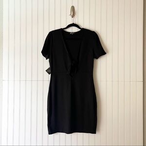 Nasty Gal XL Black Cut Out Tie Front Dress